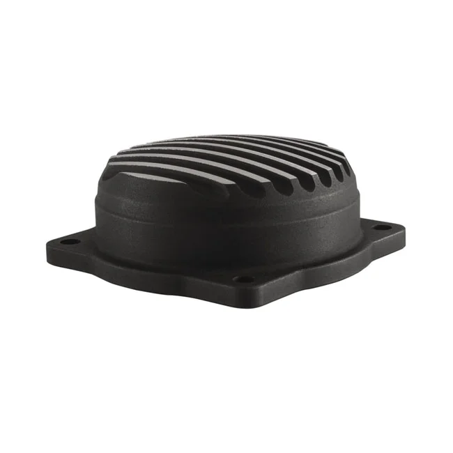 Motone CV carburetor top cover. Finned/Rippled. Black