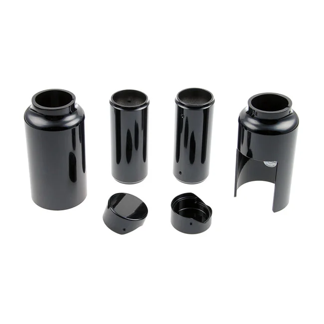 Cult-Werk 6-piece fork tube cover kit. Gloss black