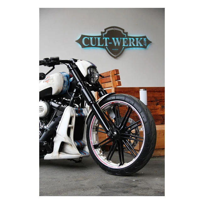 Cult-Werk 6-piece fork tube cover kit. Gloss black