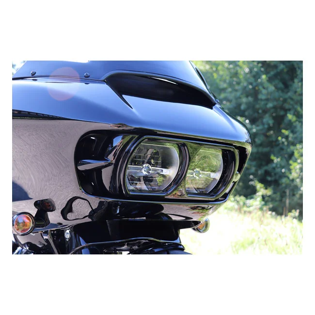 Cult-Werk FLTR headlamp trim ''Bad Look''. Gloss black