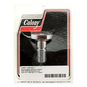 Colony Colony, fork tube cap bolt. Chrome