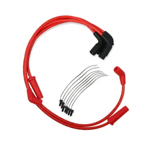 Accel Accel, 8mm Ferro Spiral core spark plug wire set. Red