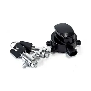MCS FLHR ignition switch & saddlebag lock kit. Black