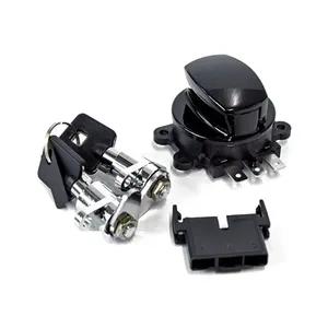 MCS FLHR ignition switch & saddlebag lock kit. Black