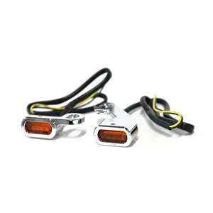 MCS Fastline, below bar LED turn signal set. Chrome