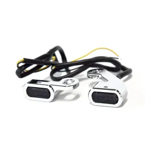 MCS Fastline, below bar LED turn signal set. Chrome