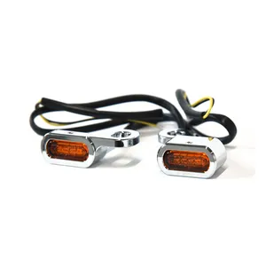 MCS Fastline, below bar LED turn signal set. Chrome