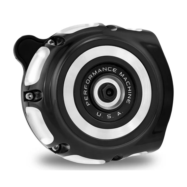 Performance Machine PM, ''Vintage'' air cleaner kit. Black CC