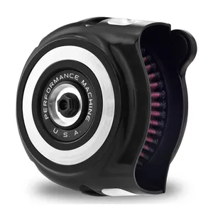 Performance Machine PM, ''Vintage'' air cleaner kit. Black CC