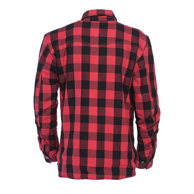 West Coast Choppers WCC Dominator riding flannel shirt red/black CE appr.