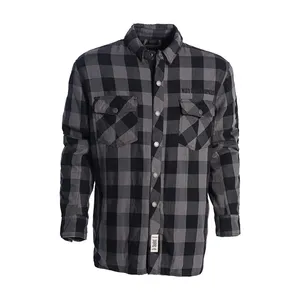 West Coast Choppers WCC Dominator riding flannel shirt grey/black CE appr.