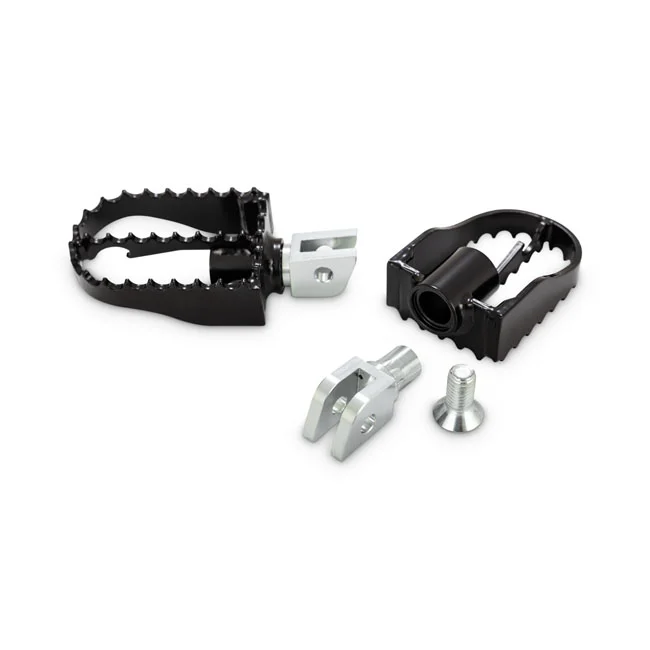 Burly MX style passenger foot pegs. Black