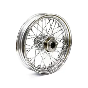 MCS 3.00 x 16 front wheel 40 spokes chrome
