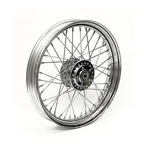MCS 2.50 x 19 front wheel 40 spokes chrome
