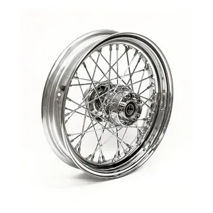 MCS 3.00 x 16 rear wheel 40 spokes chrome