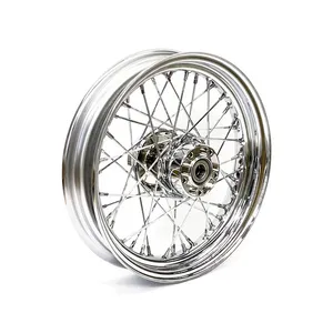 MCS 3.00 x 16 front wheel 40 spokes chrome