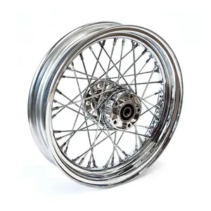 MCS 3.00 x 16 front wheel 40 spokes chrome
