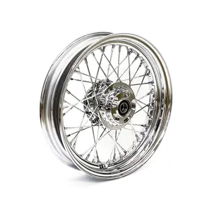 MCS 3.00 x 16 front wheel 40 spokes chrome