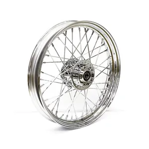 MCS 2.50 x 19 front wheel 40 spokes chrome