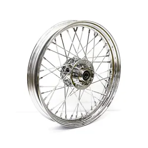 MCS 2.50 x 19 front wheel 40 spokes chrome