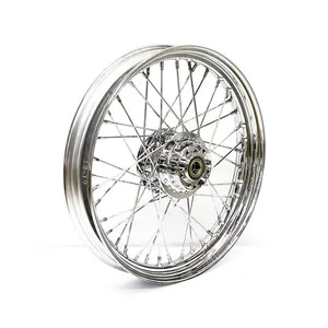 MCS 2.50 x 19 front wheel 40 spokes chrome