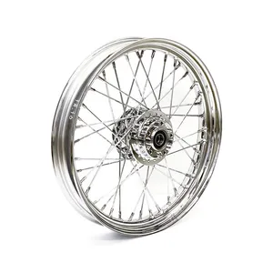 MCS 2.50 x 19 front wheel 40 spokes chrome