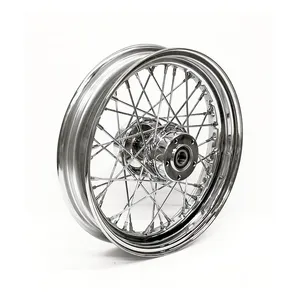 MCS 3.00 x 16 front wheel 40 spoke chrome
