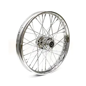 MCS 2.15 x 21 front wheel 40 spokes chrome