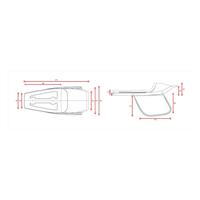 C-Racer Bolntor SCR5.1 Flat Track seat. Dark brown