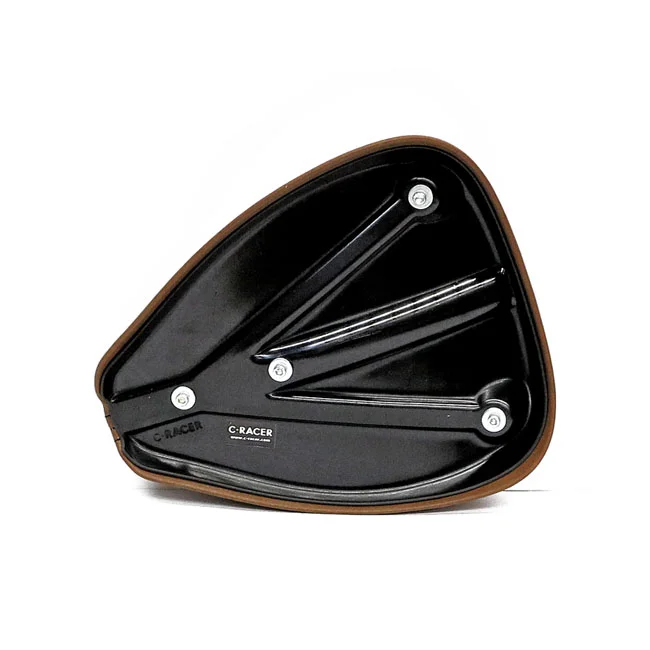 C-Racer Classic bobber solo seat. Medium. Dark brown