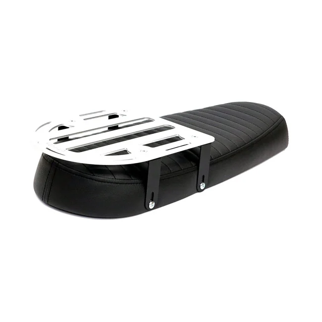 C-Racer Fat Scramsadle scrambler seat. With rack. Black