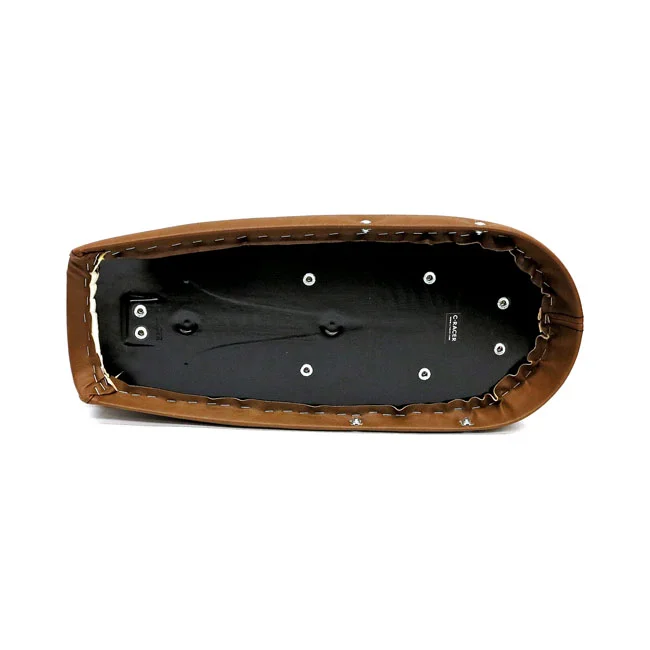 C-Racer Fat Scramsadle scrambler seat. With rack. Brown