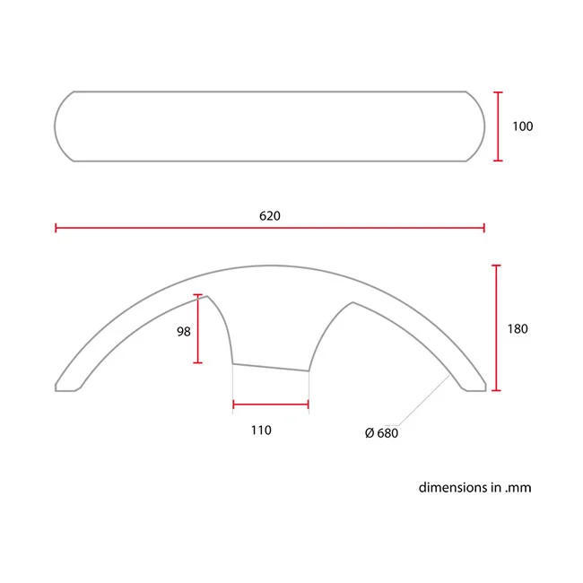 C-Racer Universal 17/18" front fender No1