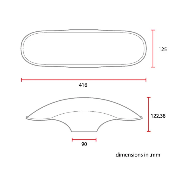 C-Racer Universal 17/18" front fender No4 S