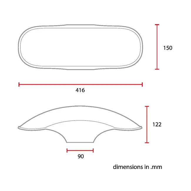C-Racer Universal 17/18" front fender No4 L