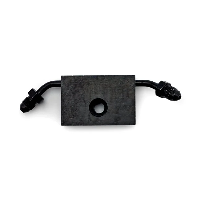 Goodridge ABS adapter front. Black plated carbon steel