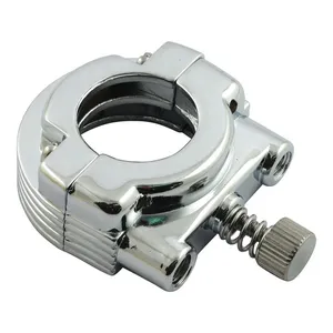 MCS Throttle clamp set, dual cable. Chrome