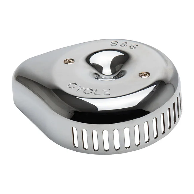 S&S Stealth Teardrop Slasher cover. Chrome