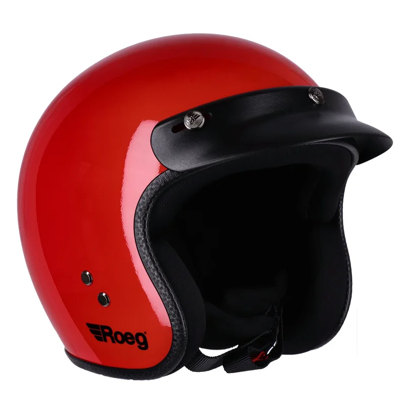 Roeg JETT helmet flaming red gloss