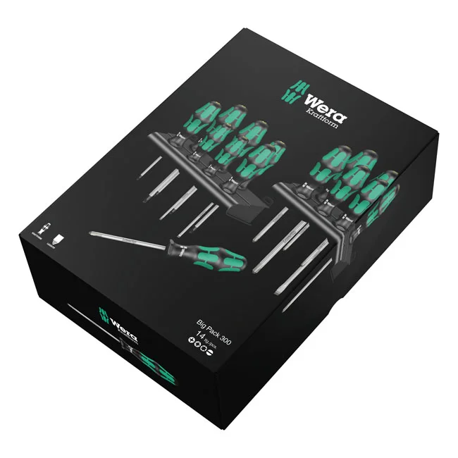 Wera Screwdriver set 14 pcs. Kraftform 300 plus big pack