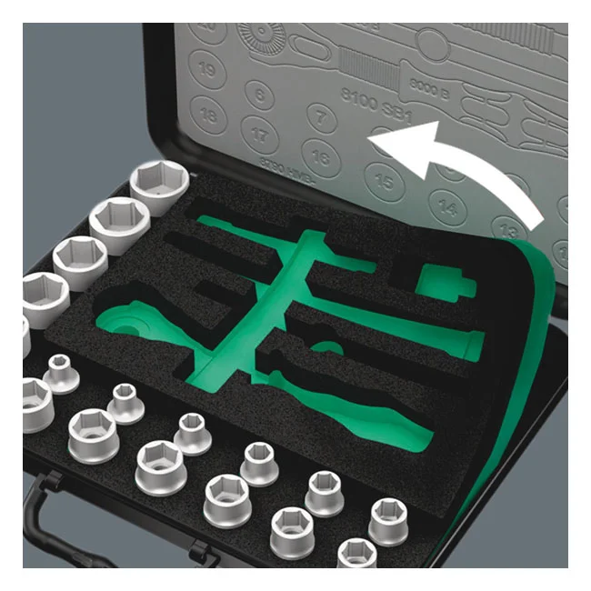 Wera 8100 SA 2 Zyklop Speed Ratchet kit 1/4" drive - metric