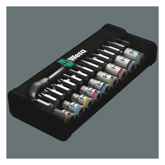 Wera Zyklop ratchet switch kit 28 pcs. 1/4" drive - US Sizes