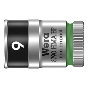 Wera Wera Zyklop 1/4" socket with holding function - Metric 9.0