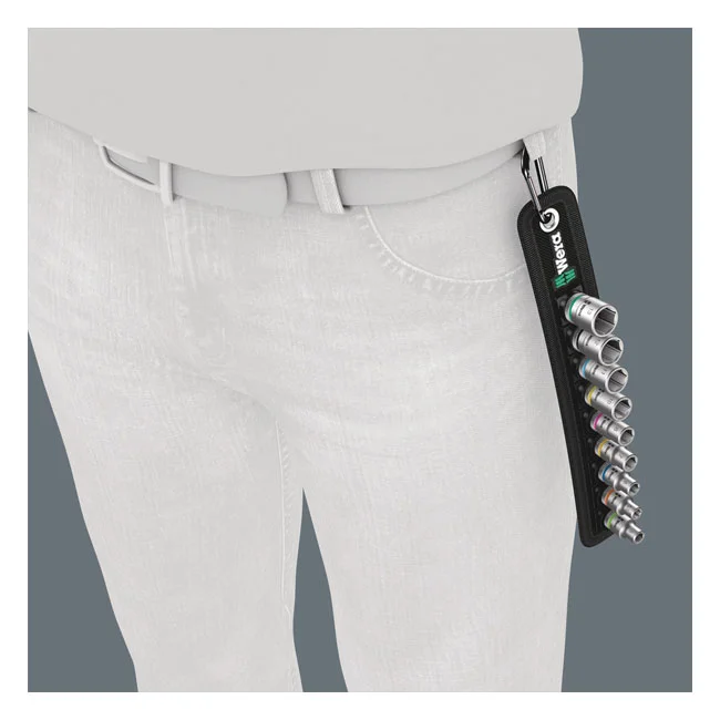 Wera Socket belt with 1/4" drive hex sockets - Metric