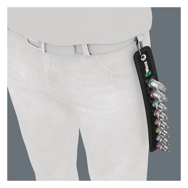 Wera Socket belt with 3/8" drive Hex socket bits - US sizes