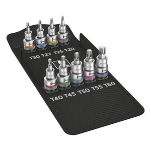 Wera Wera Zyklop 1/2" drive Torx socket bit set holding function