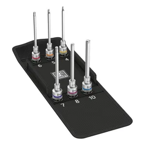 Wera Wera Zyklop 1/2" drive extended Hex socket bit set - Metric