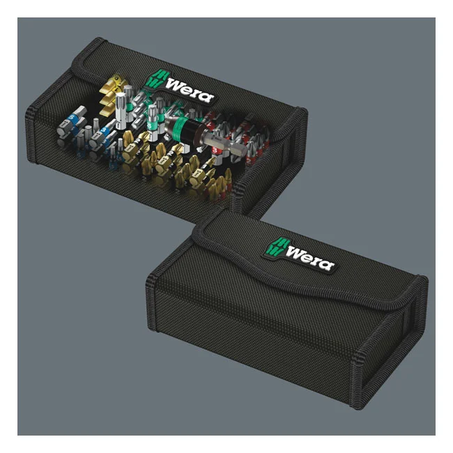 Wera Bit assortment 60 pcs. and Rapidiaptor bit holder