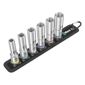 Wera Wera, socket belt with 1/2" drive hex deep sockets - Metric