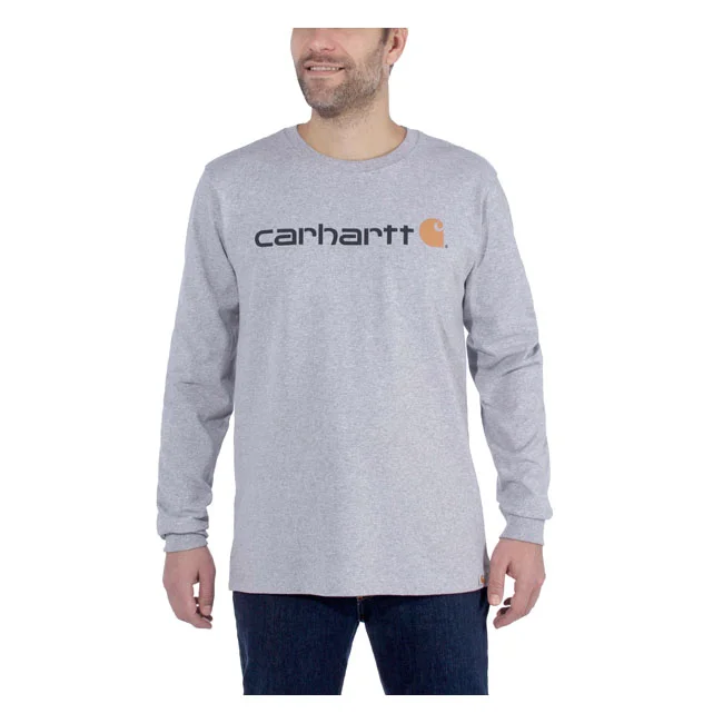 Carhartt Logo graphic long sleeve heather gray